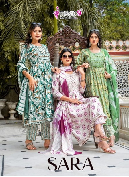 Sara Vol 17 By Mystic 9 Rayon Top Bottom With Chanderi Cotton Dupatta Bulk Orders In India